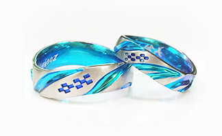 沖縄の青い結婚指輪